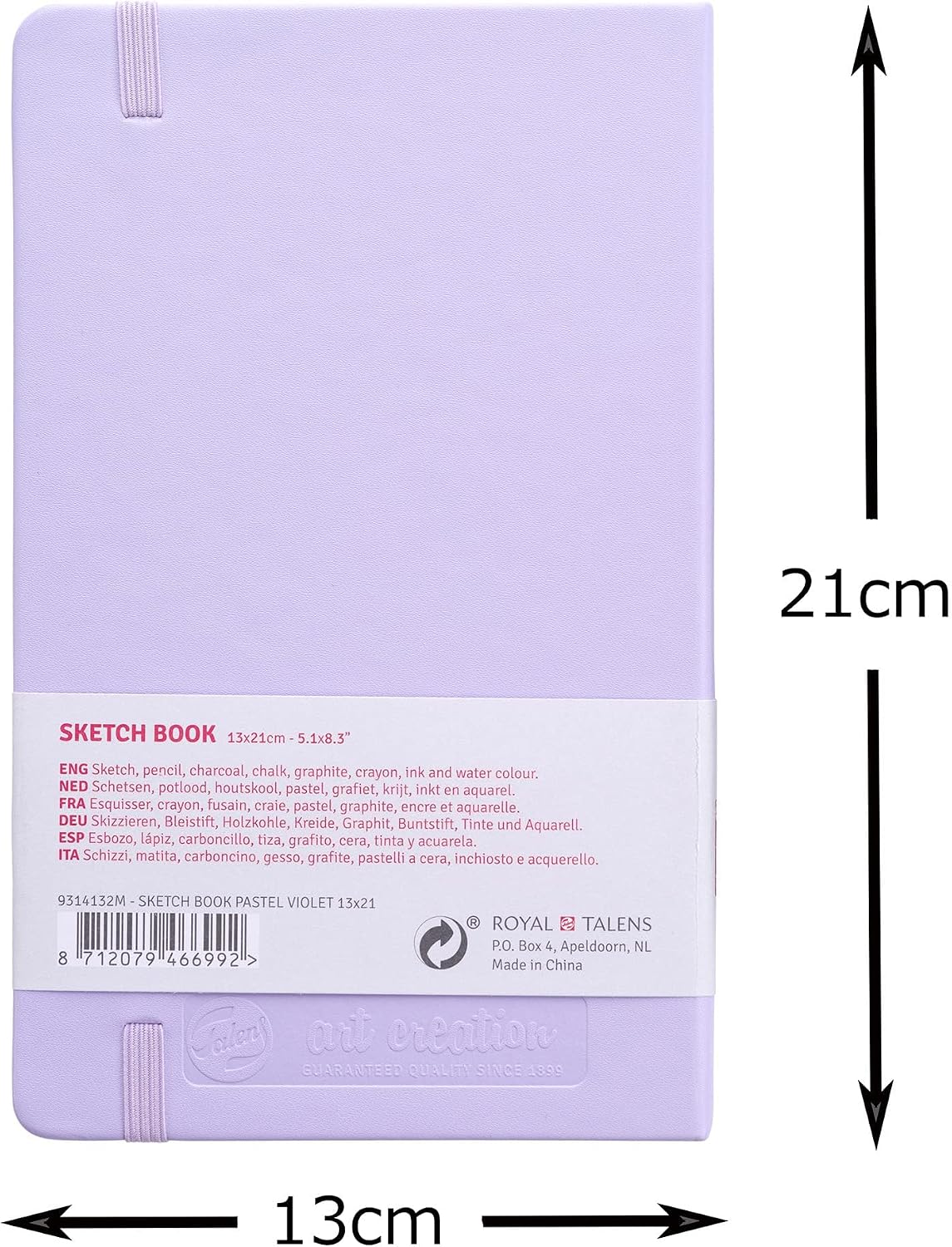 Talens Art Creation Sketchbook, Pastel Violet, 80 Sheets, 5.1 x 8.3 in