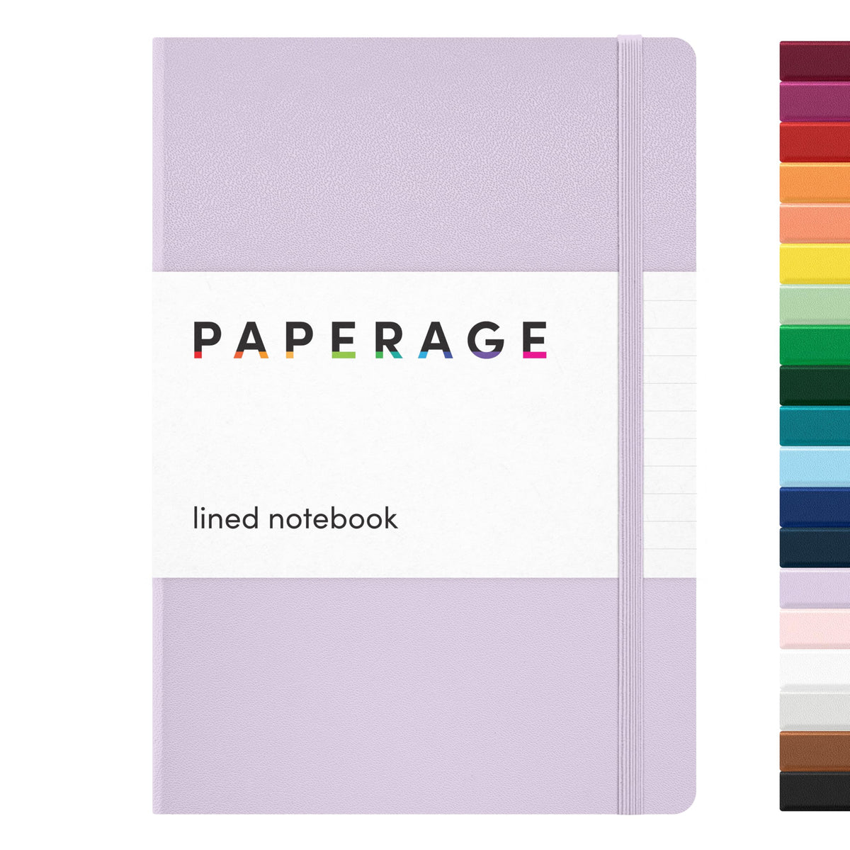 PAPERAGE Blank Journal Notebook, (Red), 160 Pages, Medium 5.6 in x 8 in - 100 GSM Thick Paper – Hardcover Journaling Notebook for Work, School, Note Taking or Sketching