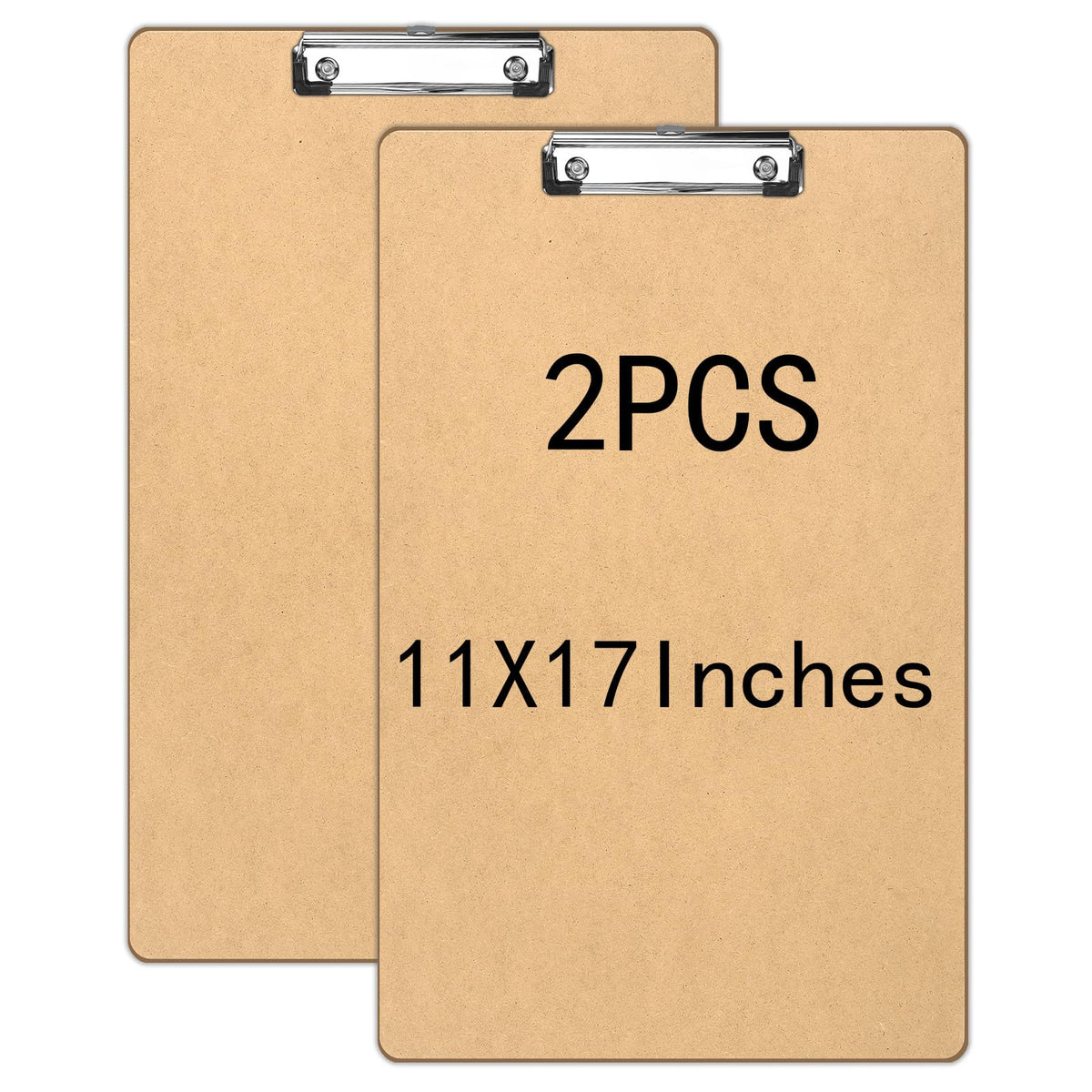 4 PCS Extra Large 11x17 Clipboard Clipboard, Wood Cleats with Low Profile Clips for Drawing, Sketching, and Art Boards, Horizontal Wood Lapping, Landscape Layout (3Mm Thickness)