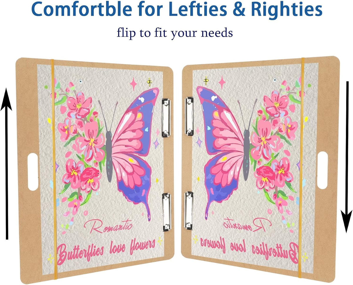 18" x 24" Drawing Board, Artist Sketch Boards with Handle for Drafting Art, Portable Wooden Clipboard for Class or Studio Fit in Artists Tote
