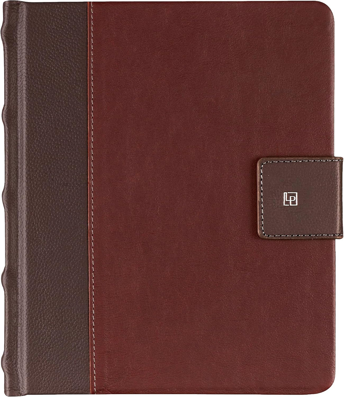Leatherpress Sketchbook, Hardcover Drawing Notebook, Brown/Burgundy