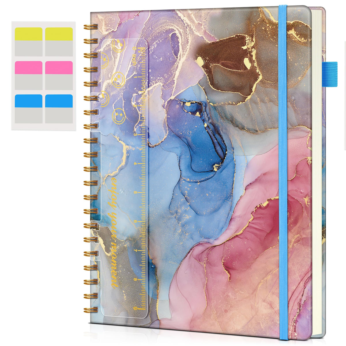 Blank Spiral Notebook Journal 8.5” x 11”, A4 Large Sketch Book for Women Men, 100 GSM Blank Paper Drawing Notebook, Hardcover Spiral Bound Sketchbook for Sketching Work School, Wildflower Mountainside