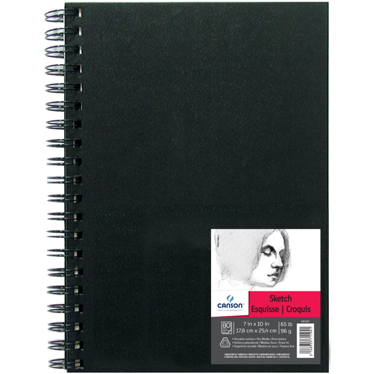 Canson Artist Series Sketchbook, Hardbound Journal, 11x14 inches, 184 Pages (65lb/96g) - Artist Paper for Adults and Students - Graphite, Charcoal, Pencil, Colored Pencil