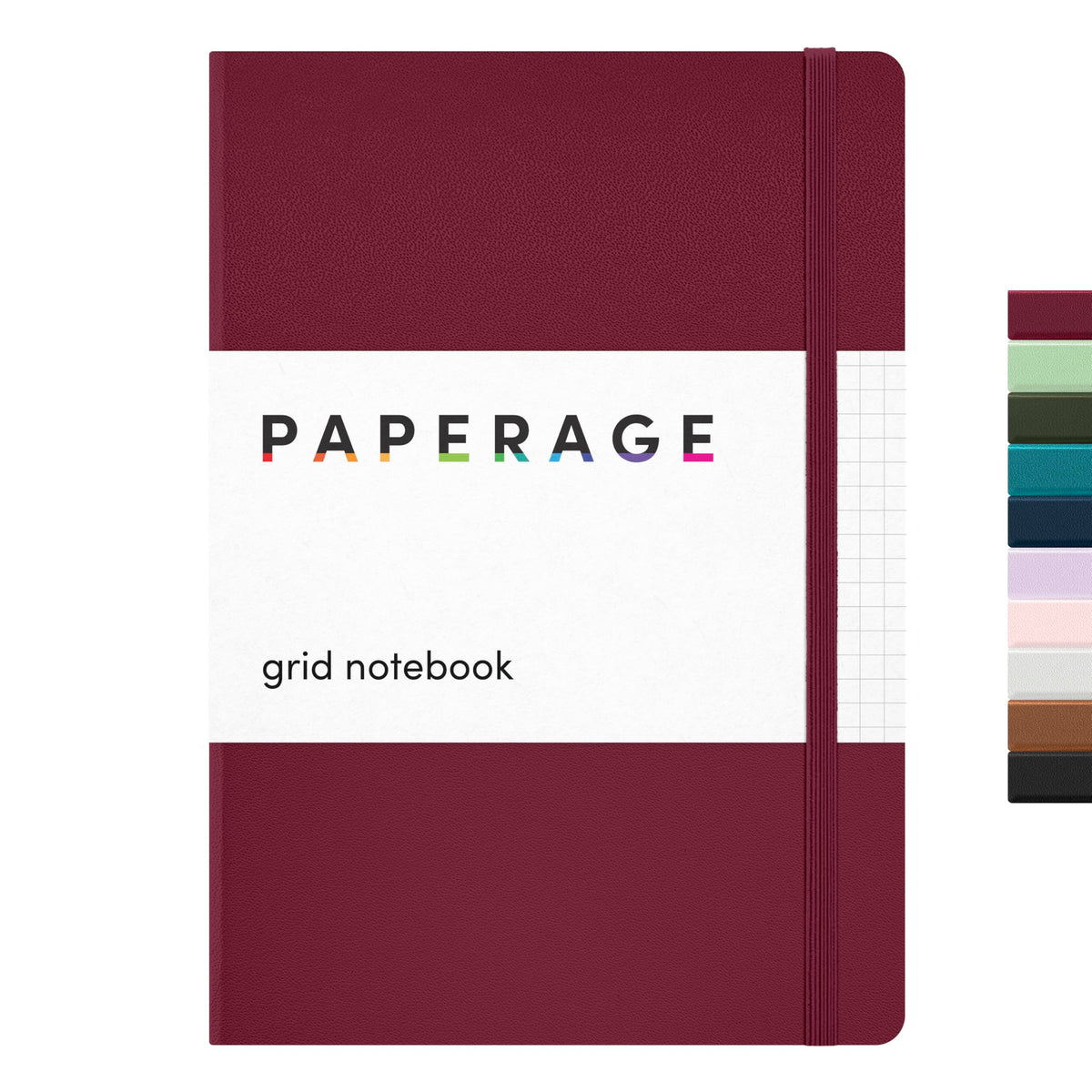 PAPERAGE Blank Journal Notebook, (Red), 160 Pages, Medium 5.6 in x 8 in - 100 GSM Thick Paper – Hardcover Journaling Notebook for Work, School, Note Taking or Sketching