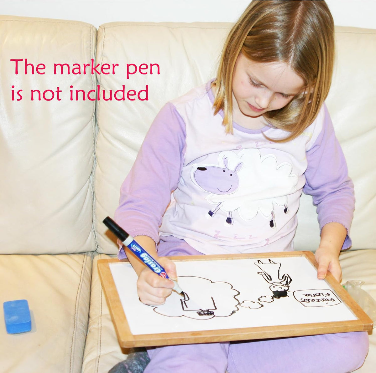 TOWO Wooden Easel for Kids, Foldable Double-Sided Magnetic Board