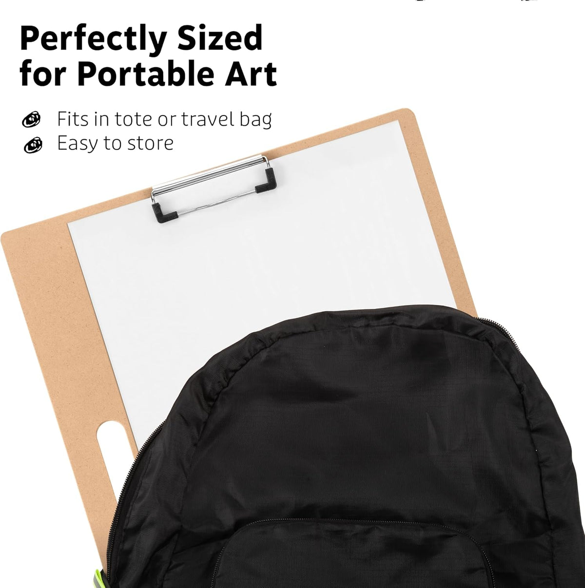 13"x17" Drawing Board with Clip, Rubber Bands and Carry Handle