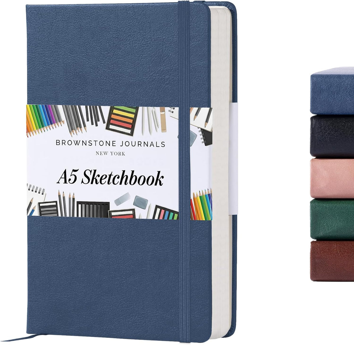 BROWNSTONE JOURNALS A5 Sketch Book Hardcover - 80 Sheets 100 GSM Paper