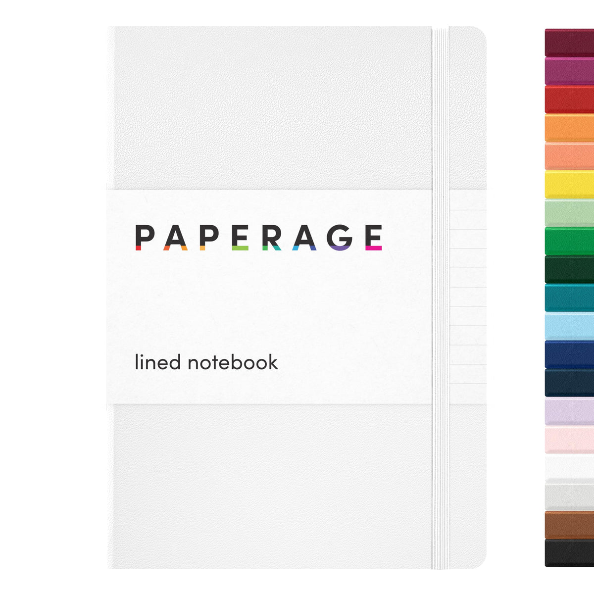 PAPERAGE Blank Journal Notebook, (Red), 160 Pages, Medium 5.6 in x 8 in - 100 GSM Thick Paper – Hardcover Journaling Notebook for Work, School, Note Taking or Sketching