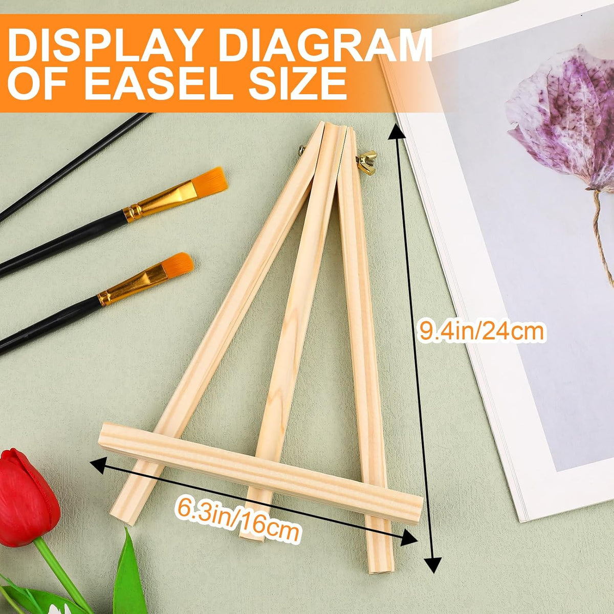 ESRICH 4 PCS 9 Inch Easel for Painting, Easel Stand for Painting Canvas