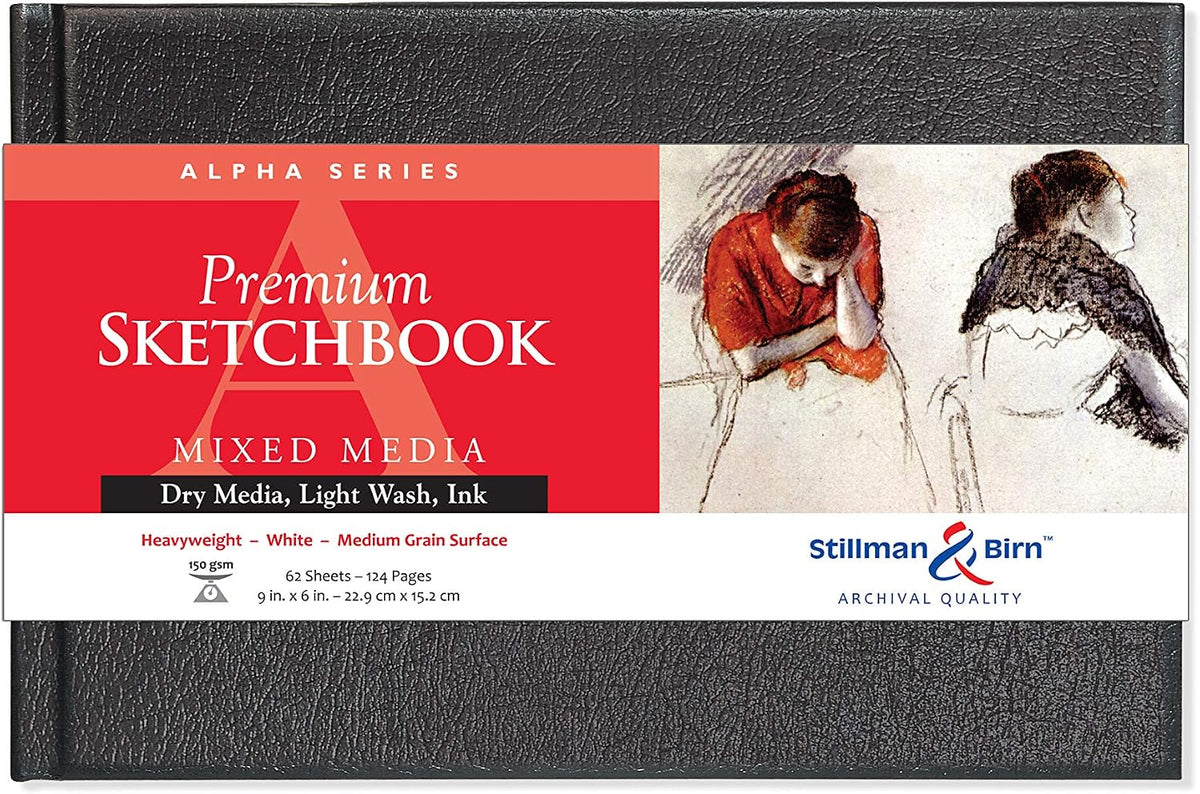 Stillman & Birn Alpha Series Hardbound Sketchbook, A4 (8.25" x 11.75"), 150 GSM (Heavyweight), White Paper, Medium Grain Surface