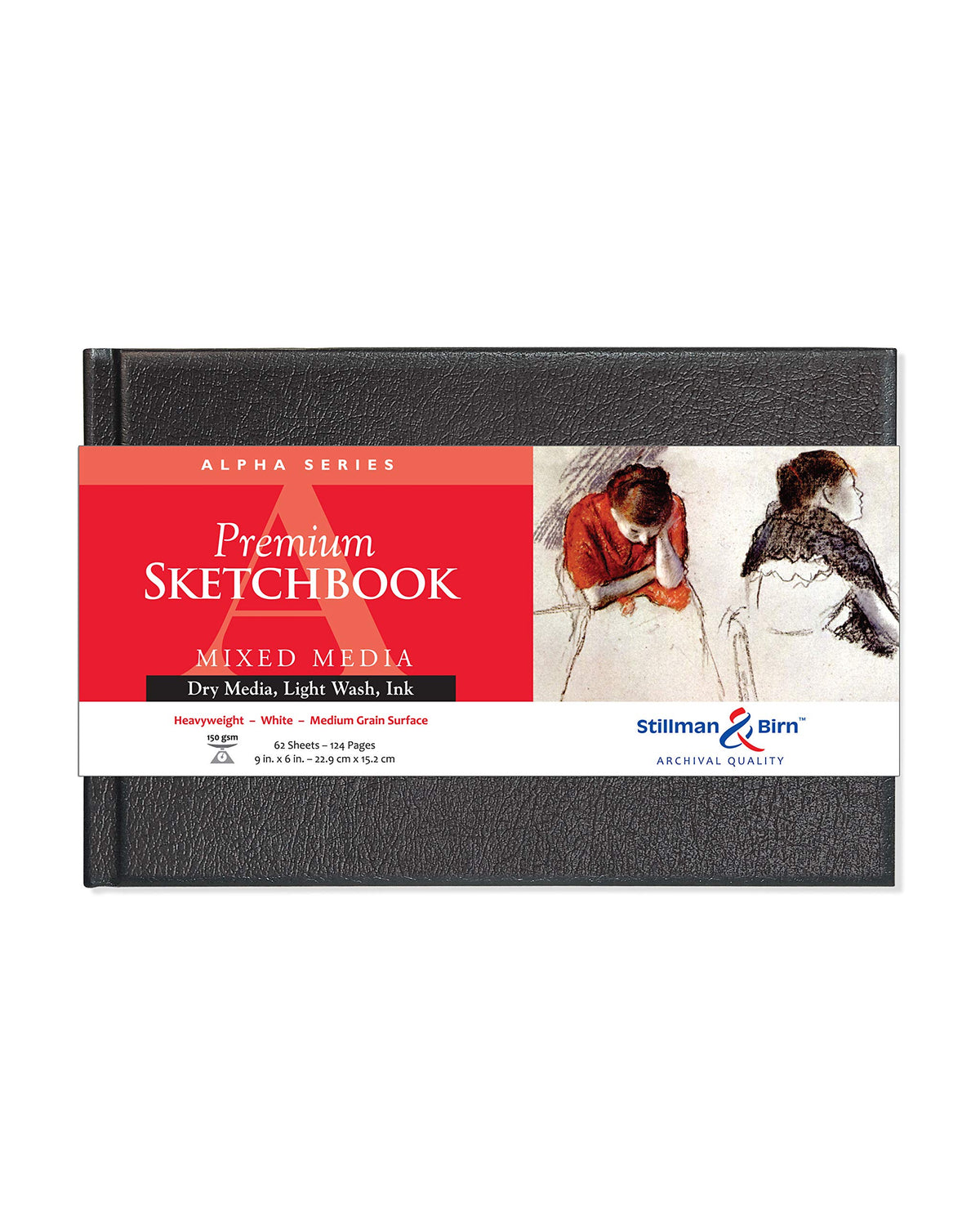 Stillman & Birn Alpha Series Hardbound Sketchbook, A4 (8.25" x 11.75"), 150 GSM (Heavyweight), White Paper, Medium Grain Surface