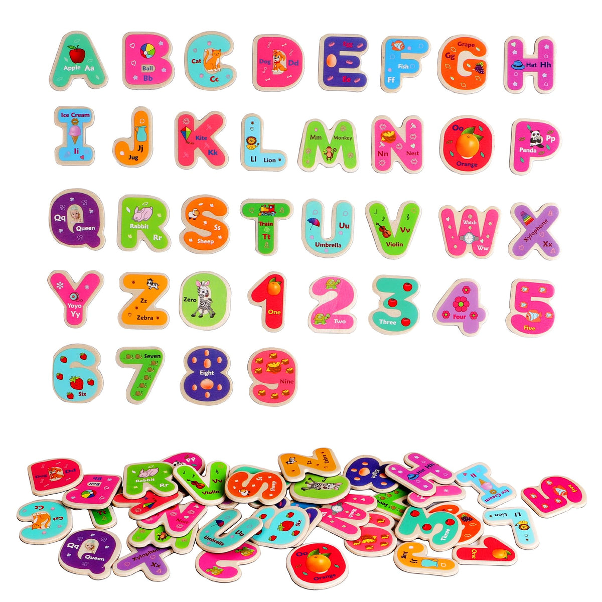 TOWO Wooden Easel for Kids, Foldable Double-Sided Magnetic Board