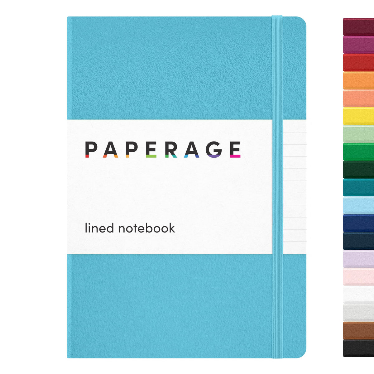 PAPERAGE Blank Journal Notebook, (Red), 160 Pages, Medium 5.6 in x 8 in - 100 GSM Thick Paper – Hardcover Journaling Notebook for Work, School, Note Taking or Sketching