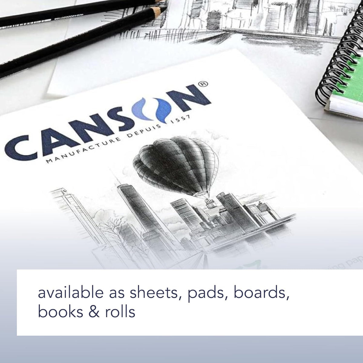 Canson Drawing Paper Art Book, Cream White, 9x12 in