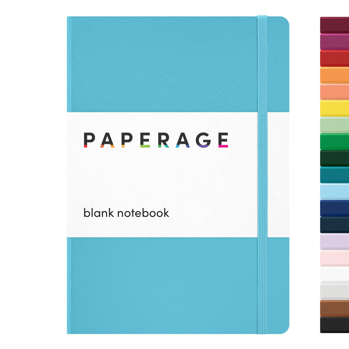 PAPERAGE Blank Journal Notebook, (Red), 160 Pages, Medium 5.6 in x 8 in - 100 GSM Thick Paper – Hardcover Journaling Notebook for Work, School, Note Taking or Sketching