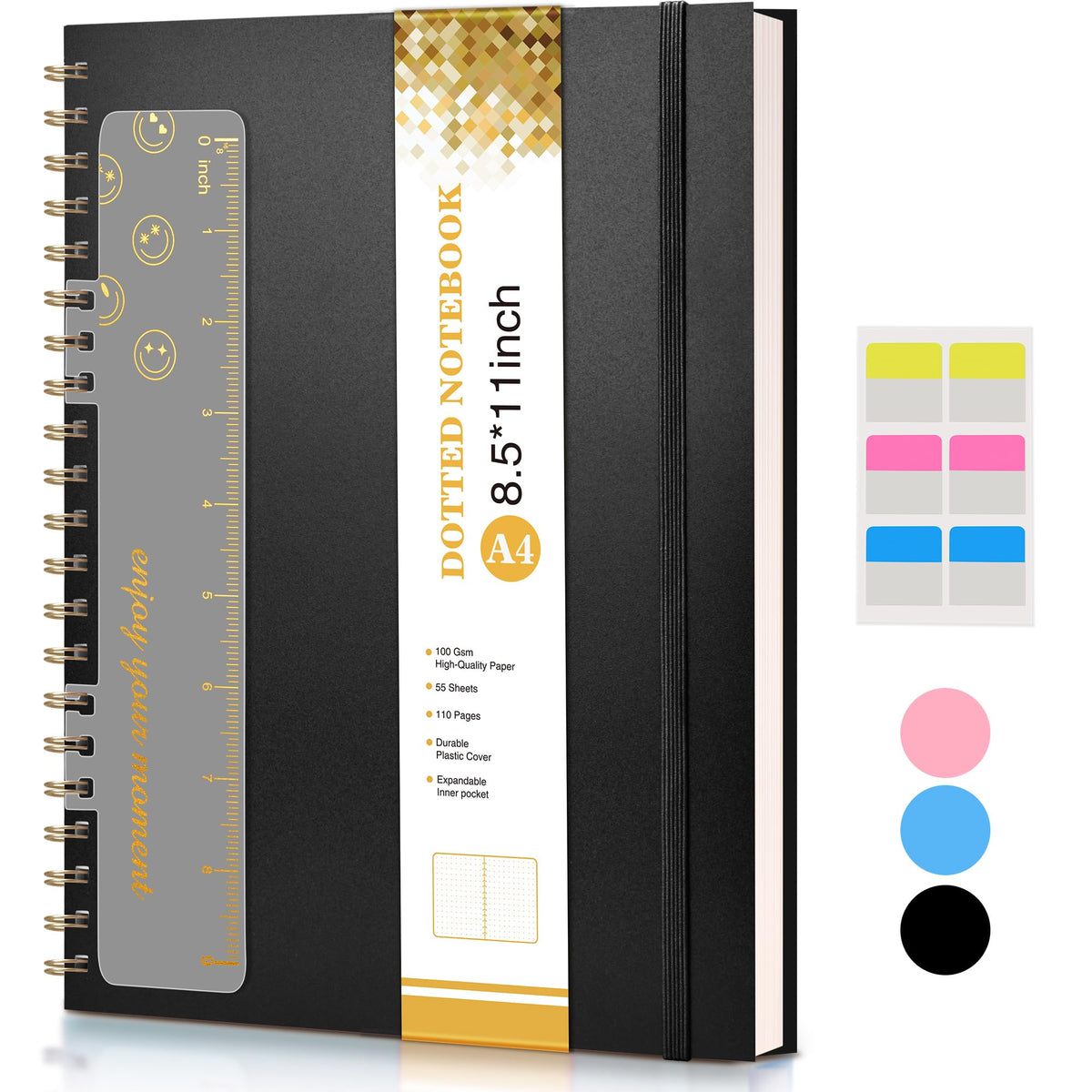 Blank Spiral Notebook Journal 8.5” x 11”, A4 Large Sketch Book for Women Men, 100 GSM Blank Paper Drawing Notebook, Hardcover Spiral Bound Sketchbook for Sketching Work School, Wildflower Mountainside