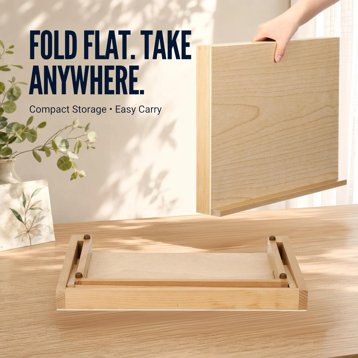 12.5"x16.5" Foldable Beechwood Tabletop Painting Easel