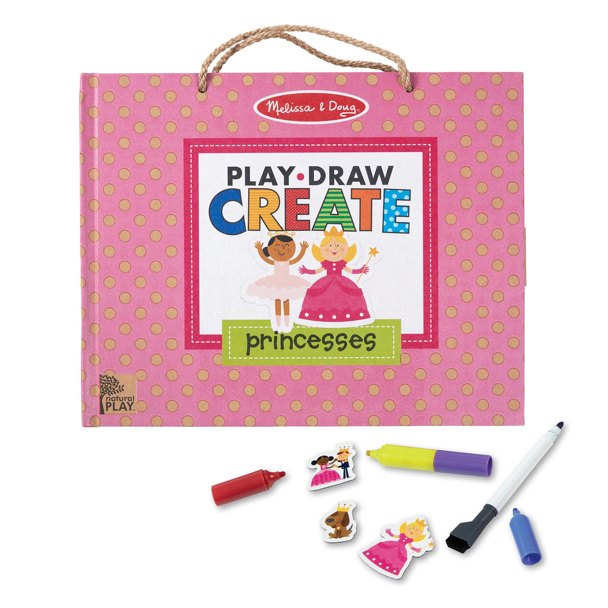Melissa & Doug Play Draw Create Dinosaurs, Reusable Magnet & Drawing Kit