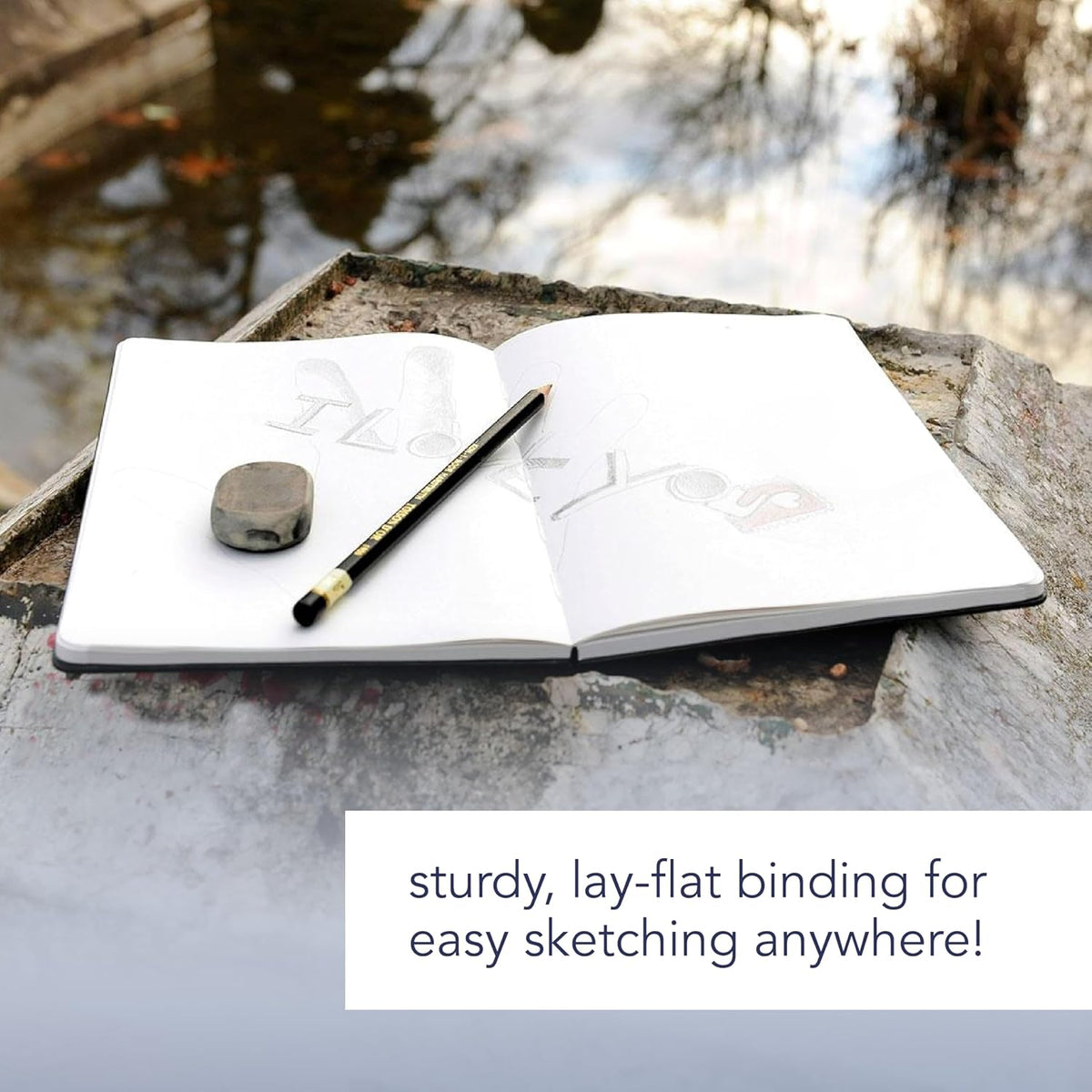 Canson Artist Series Sketchbook, Hardbound Journal, 11x14 inches, 184 Pages (65lb/96g) - Artist Paper for Adults and Students - Graphite, Charcoal, Pencil, Colored Pencil