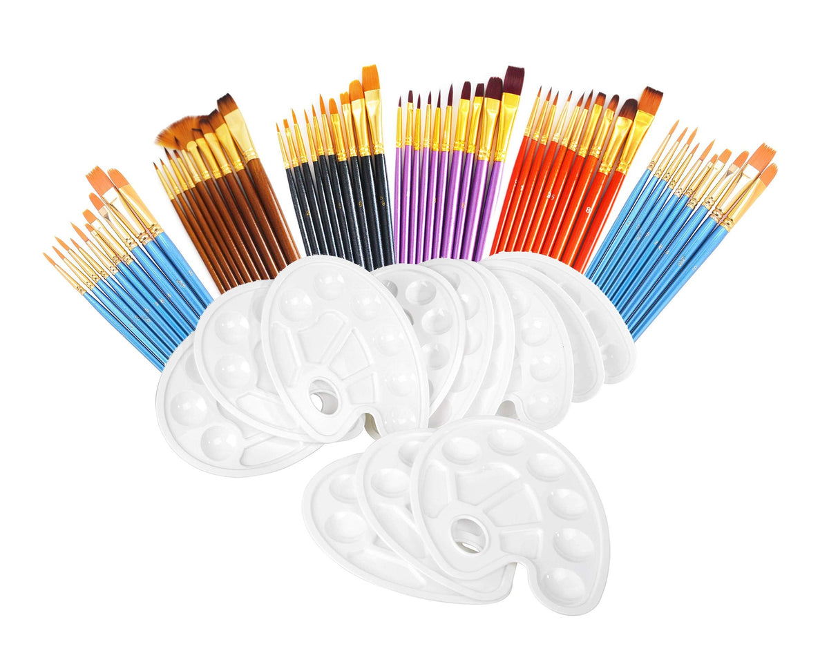 S & E TEACHER'S EDITION 72 Pcs Painting Brush Palette Set