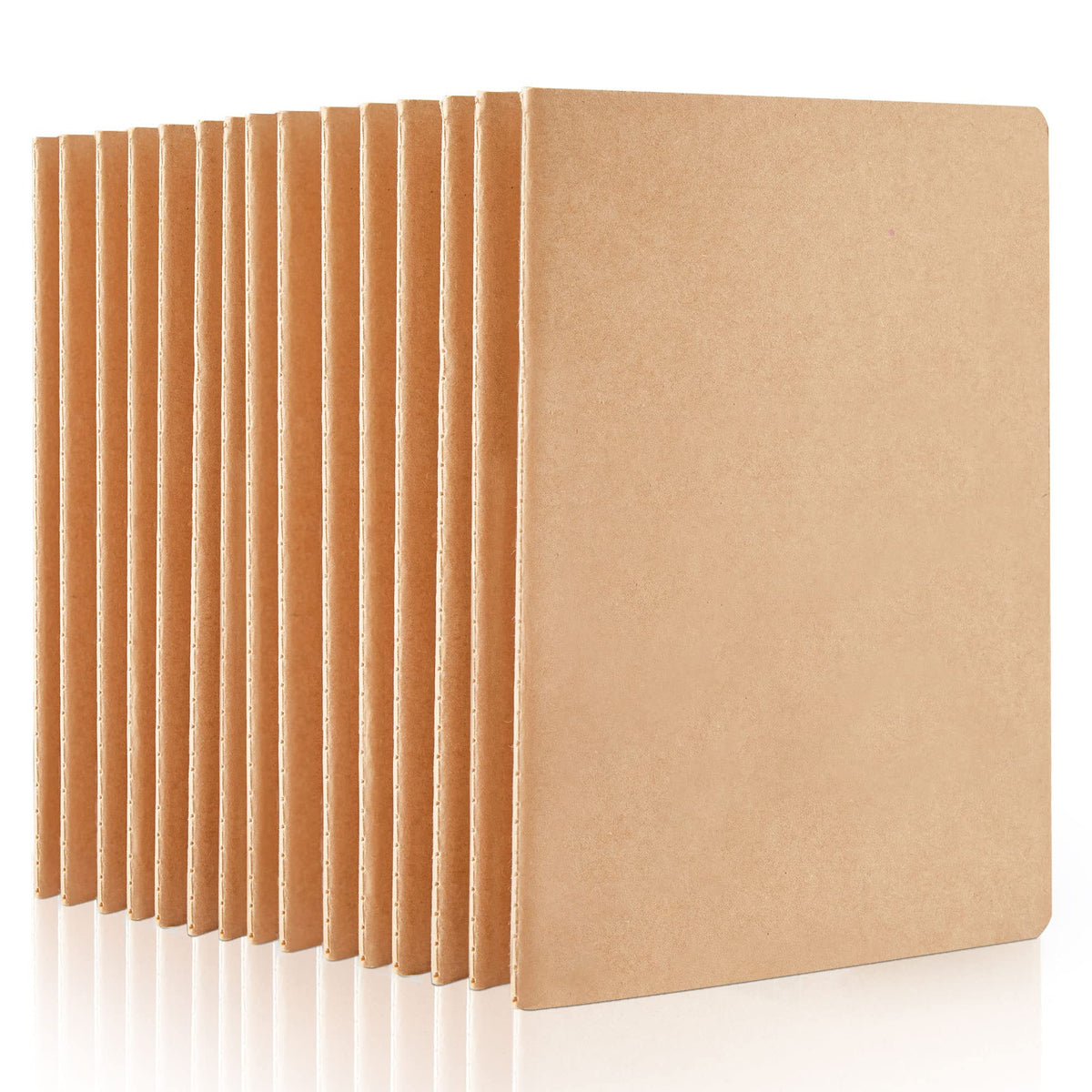 feela 30 Pack Blank Kraft Notebooks, Unlined Sketchbook Note Pad Travel Journal for Drawing Doodling Writing, Journal Bulk For Women Kids Students Office School Supplies, A5, 60 Pages, 8.3” X 5.5”