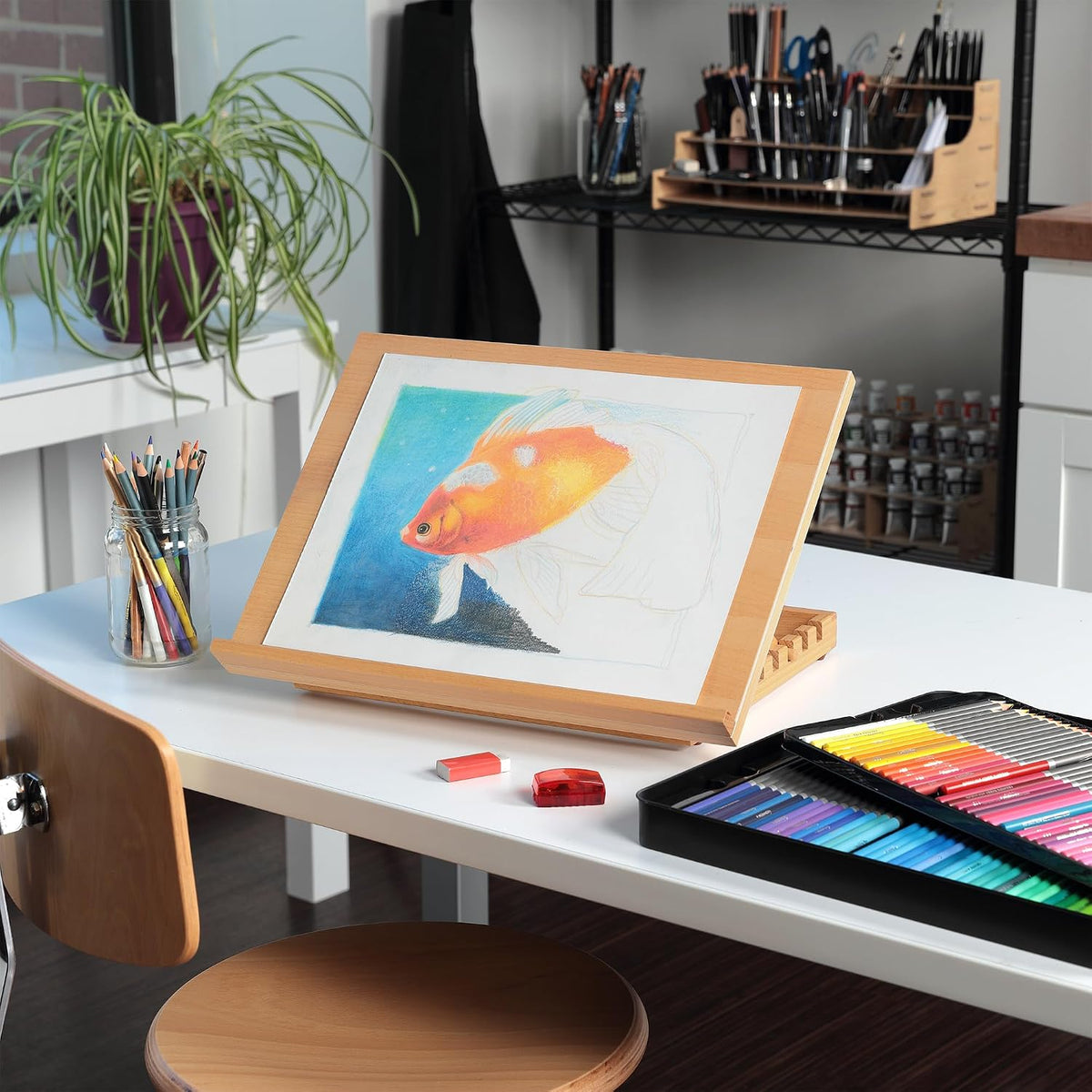 SoHo 12" x 16" Adjustable Beechwood Drawing Board, 5 Positions