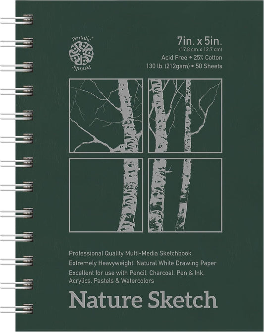 Pentalic Nature Sketch Pad, 9-Inch by 6-Inch