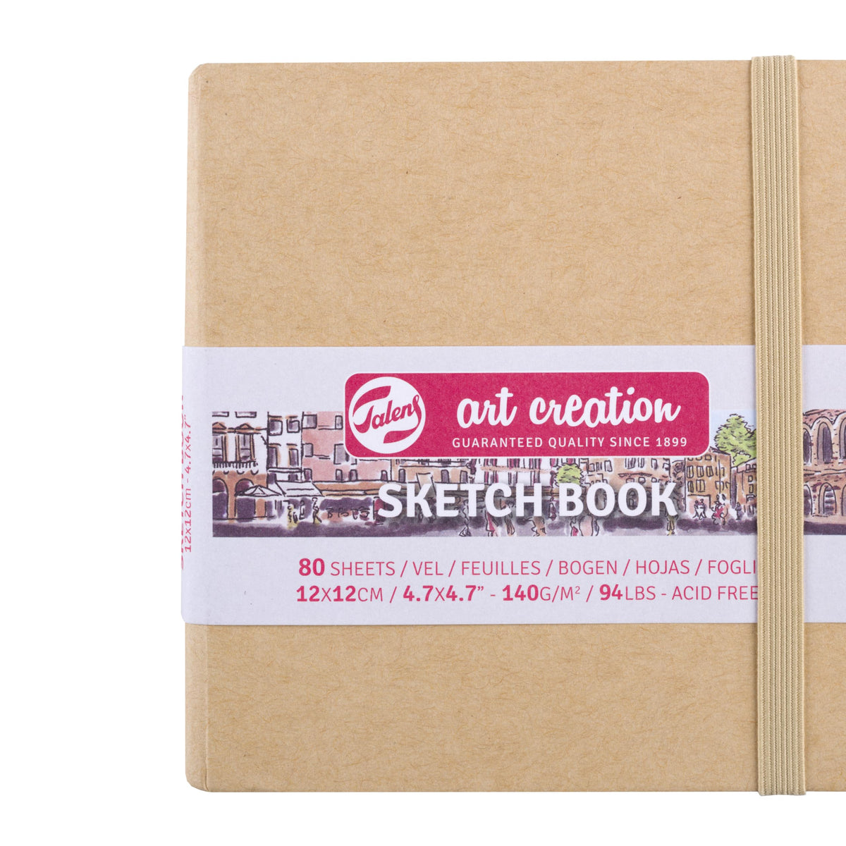 Talens Art Creation Sketchbook, Black, 80 Sheets, 5.1 x 8.3 in
