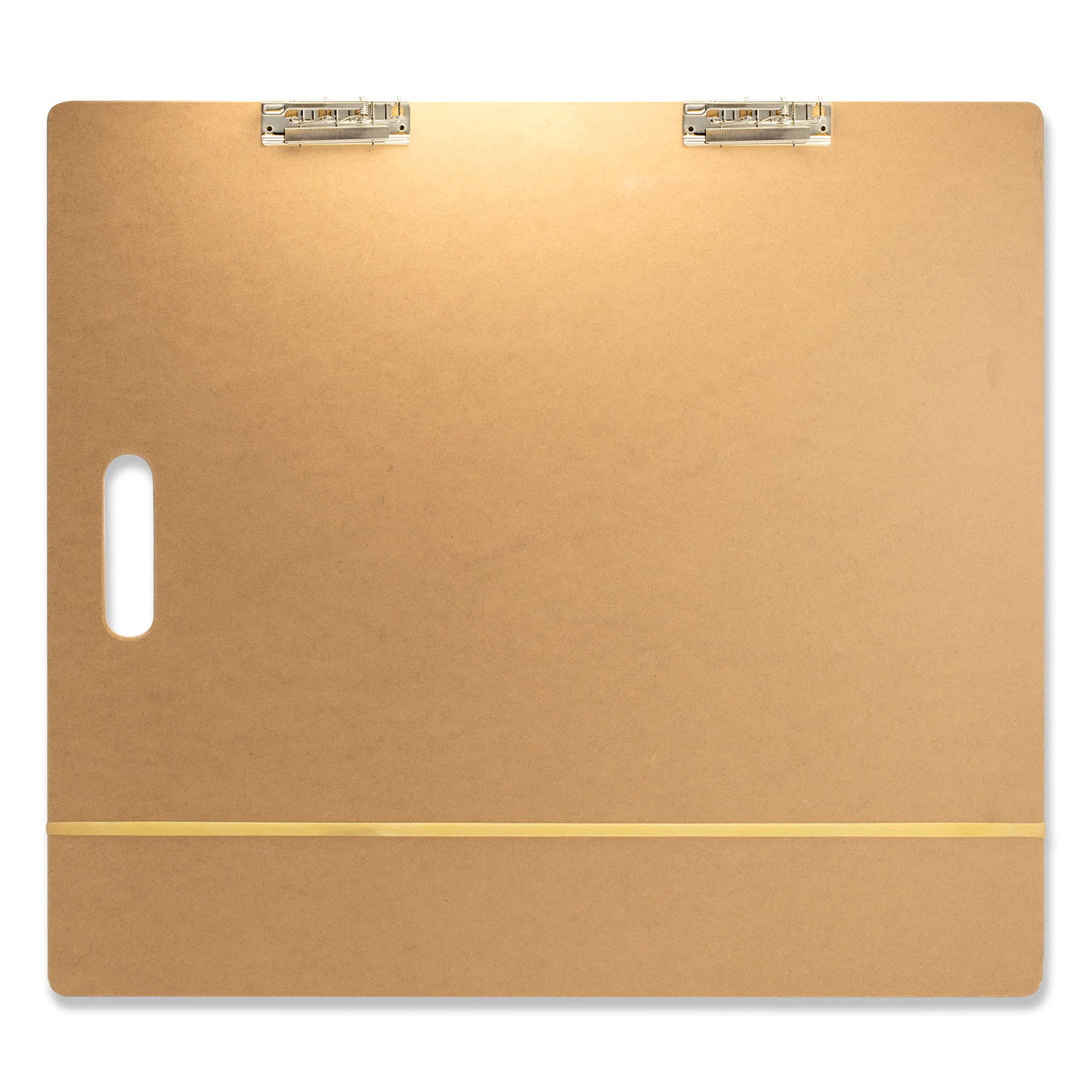 Officemate Artist Sketch Board with Handle, Portable Drawing Board, Tempered Hardboard Surface with Dual Clips & Rubber Band, Art Board for Studio, Classroom & Field Use, 23″ x 26″ (83099)