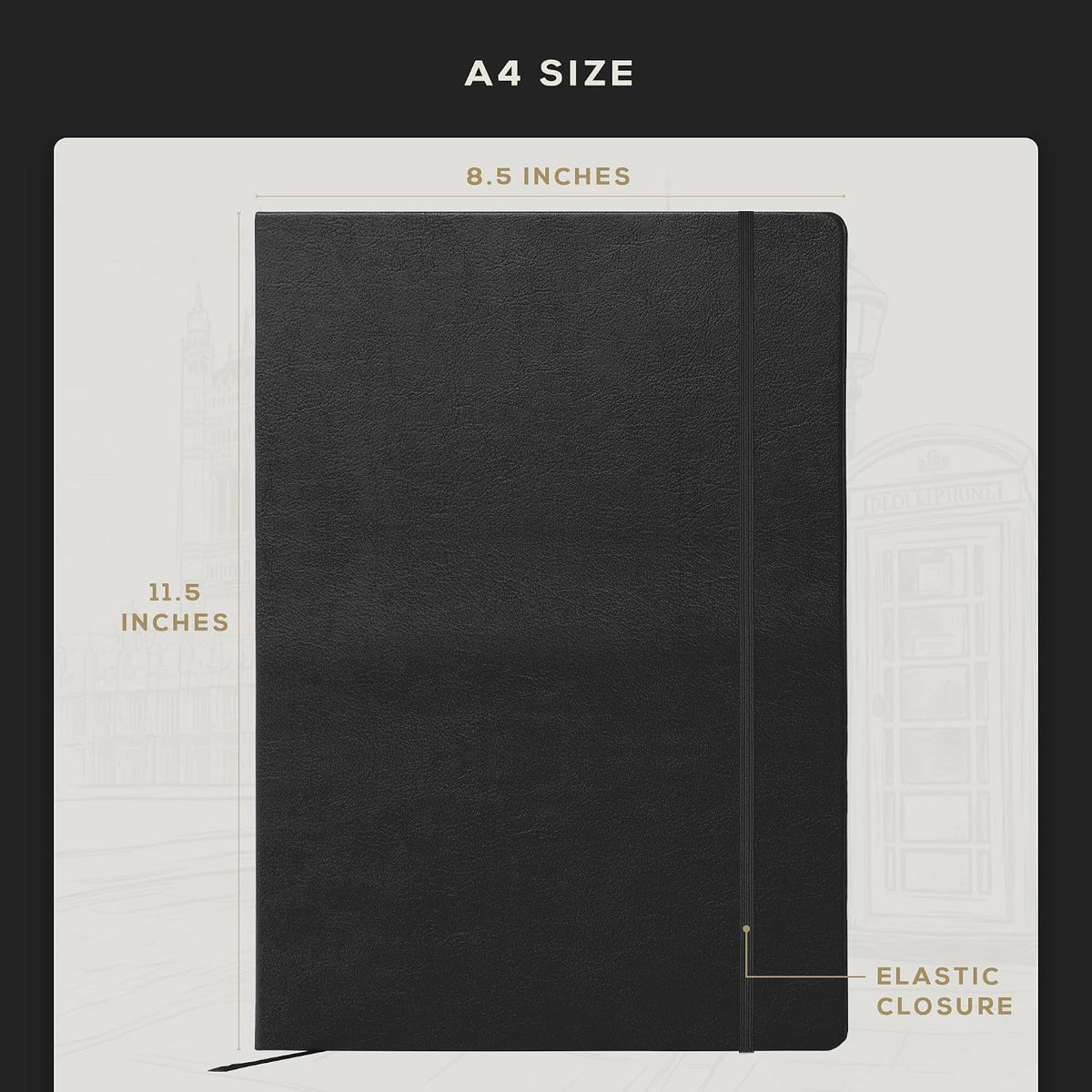 Beechmore Books A4 8.5x11 Mixed Media Sketchbook 300 GSM/140lb