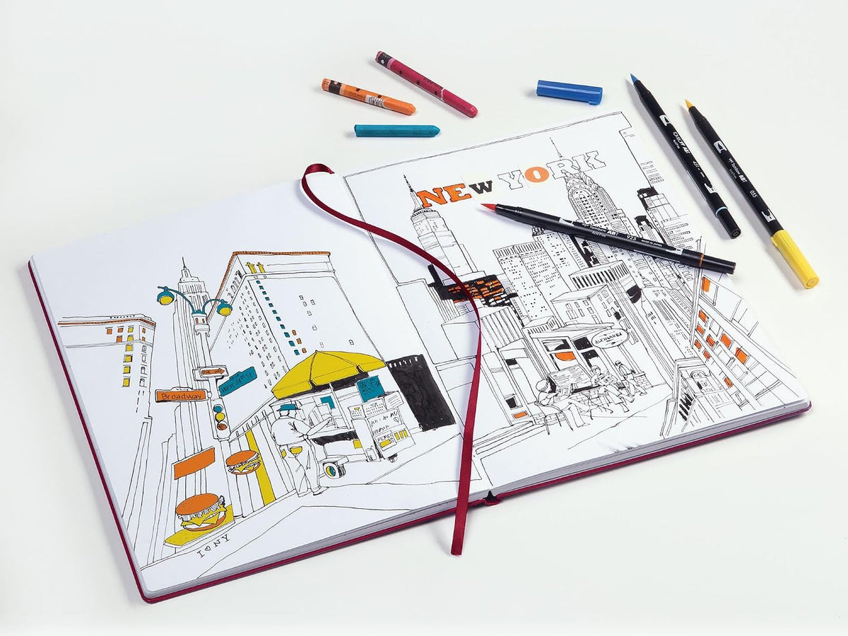 Leuchtturm1917 - Square Hardcover Sketchbook (Black) - 112 Pages of 150g/m² Paper