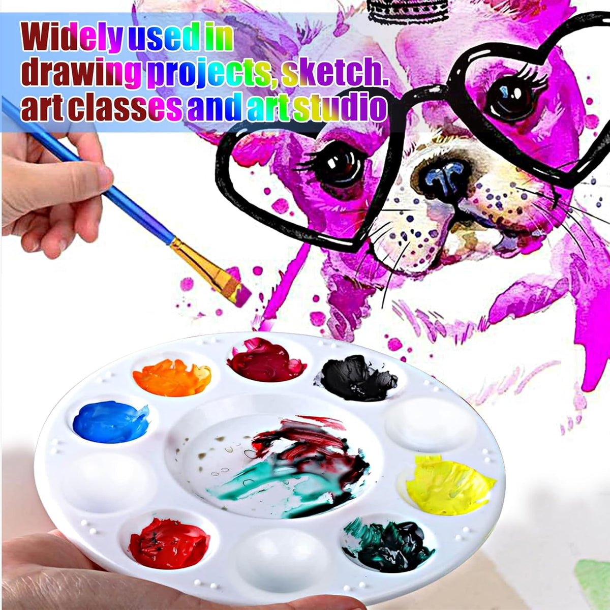 22pcs Paint Palettes,Paint Tray Palette,Paint Pallets for Kids&Adults