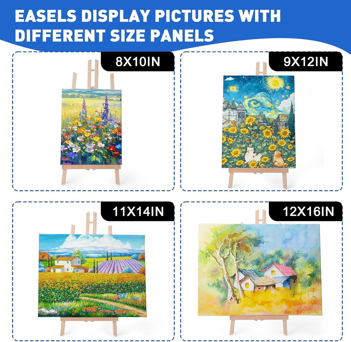ESRICH 2PCS 17 Inch Tabletop Easels, Easel Stand for Painting