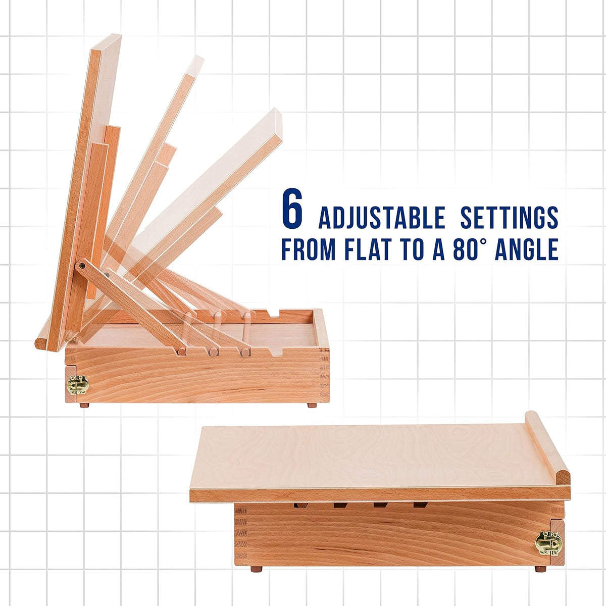 U.S. Art Supply Large 20-1/2" x 16" Wooden Drawing Board Adjustable