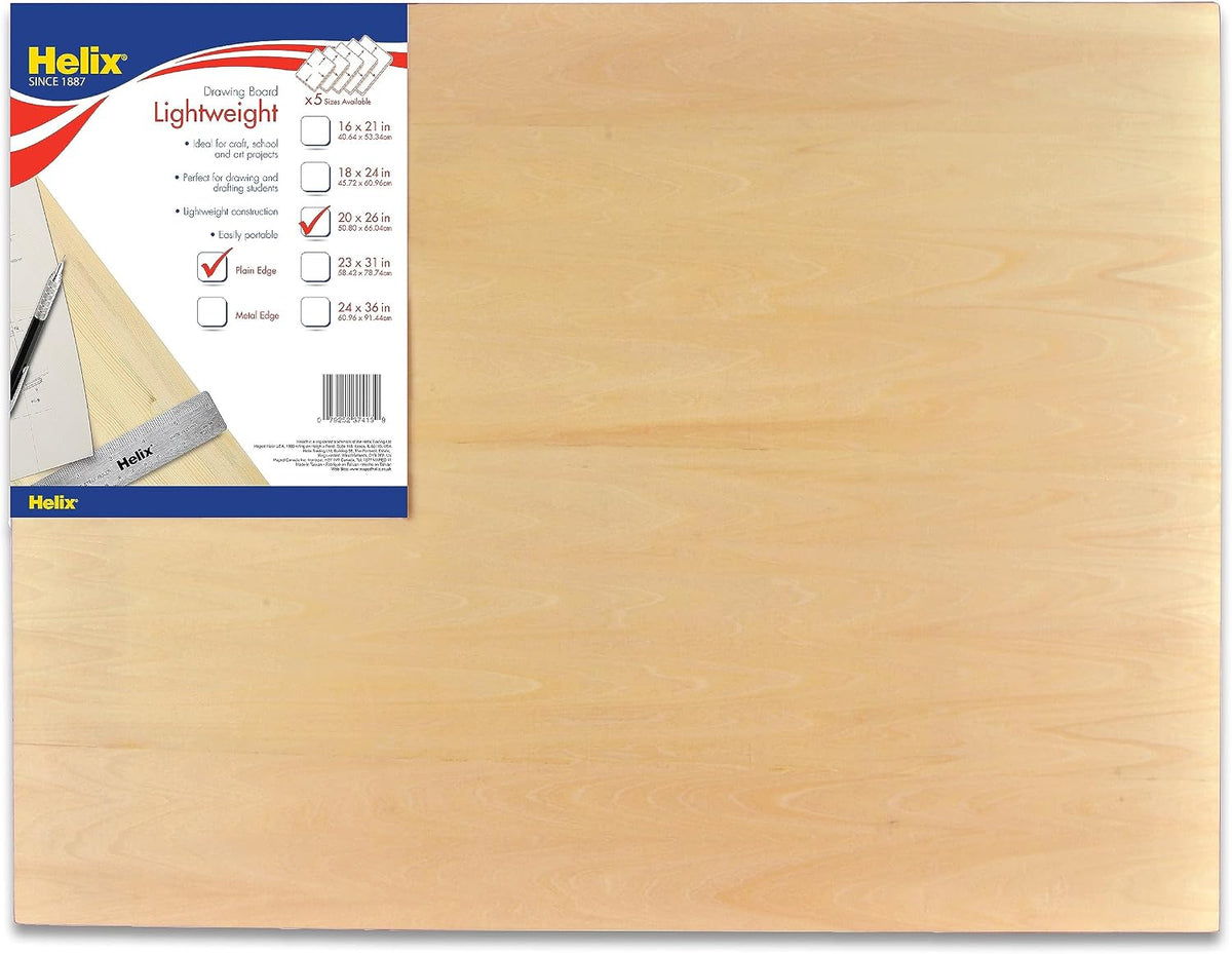 Helix - Wooden Drawing Board - Metal Edge - 23 x 31 inch