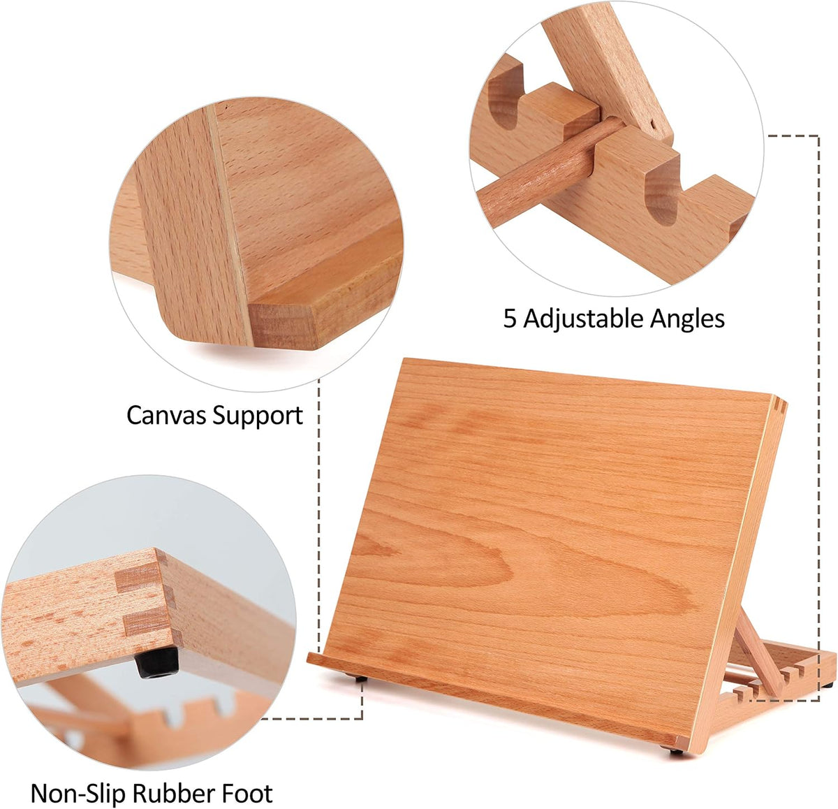 Falling in Art 5 Position Wood Drafting Table Easel Drawing&Sketching Board