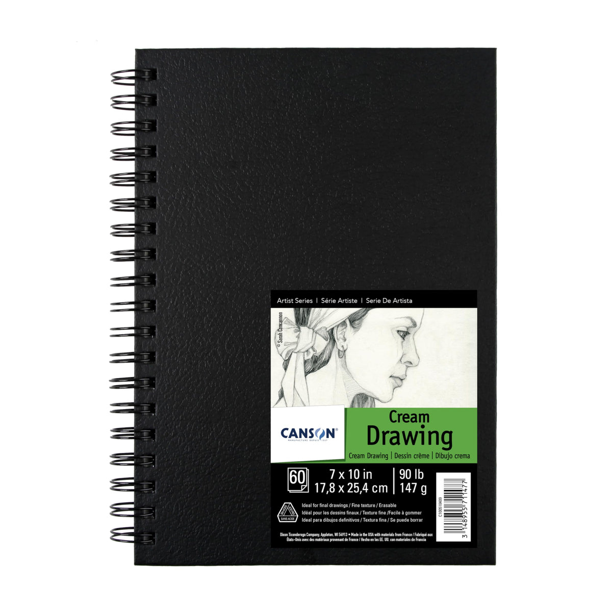 Canson Drawing Paper Art Book, Cream White, 9x12 in