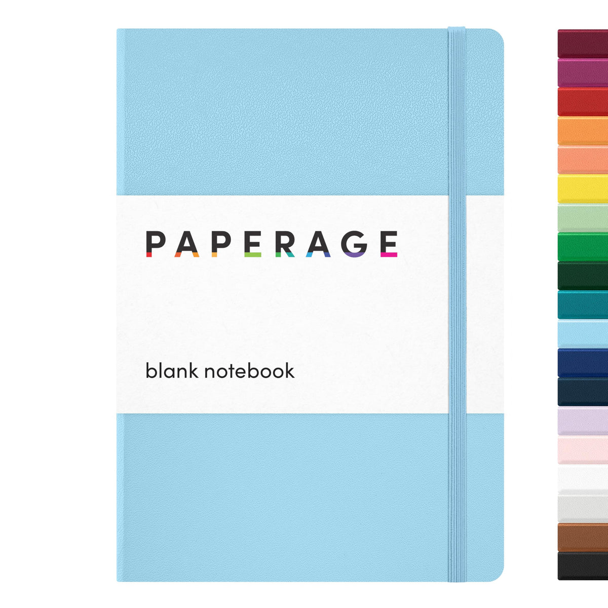 PAPERAGE Blank Journal Notebook, (Red), 160 Pages, Medium 5.6 in x 8 in - 100 GSM Thick Paper – Hardcover Journaling Notebook for Work, School, Note Taking or Sketching