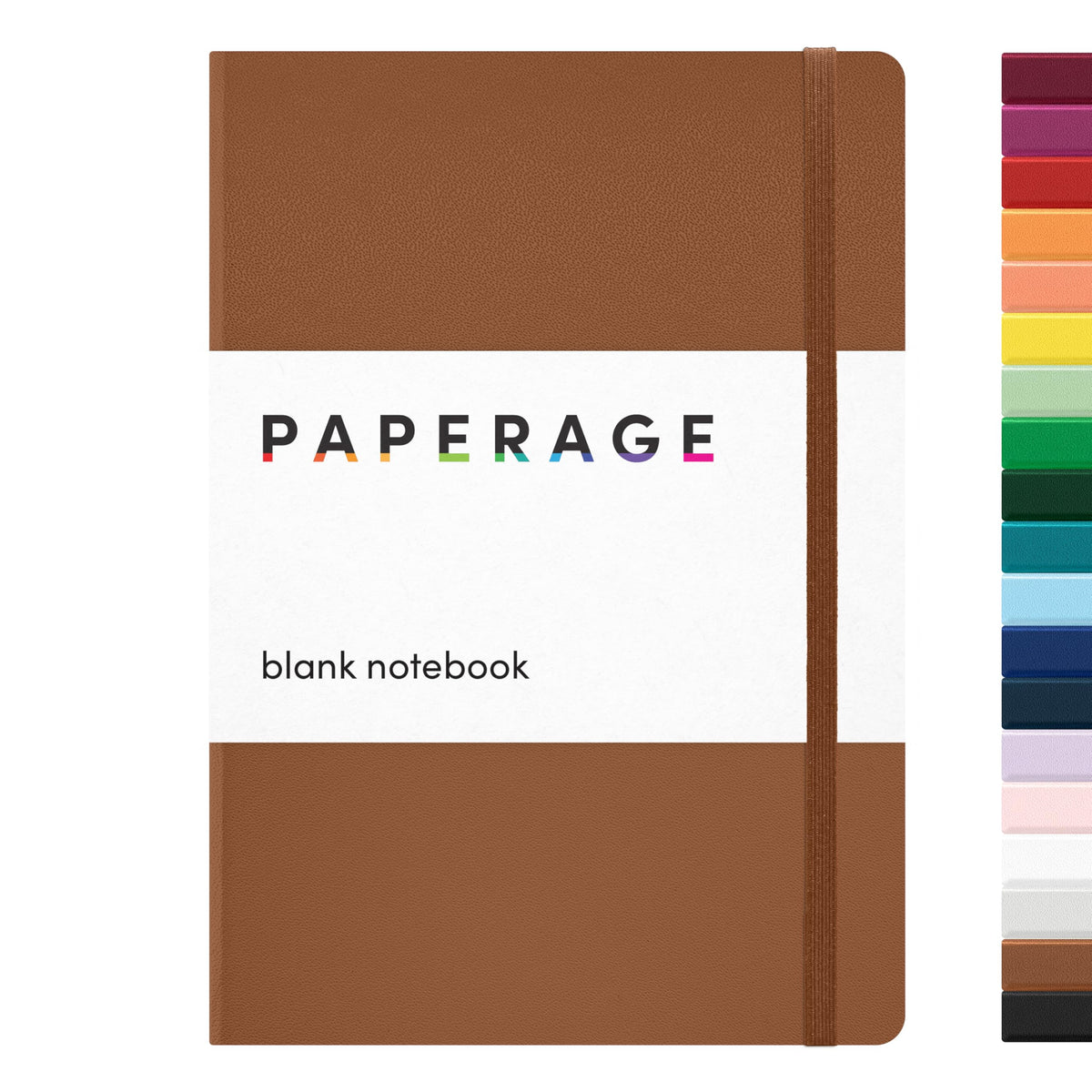 PAPERAGE Blank Journal Notebook, (Red), 160 Pages, Medium 5.6 in x 8 in - 100 GSM Thick Paper – Hardcover Journaling Notebook for Work, School, Note Taking or Sketching