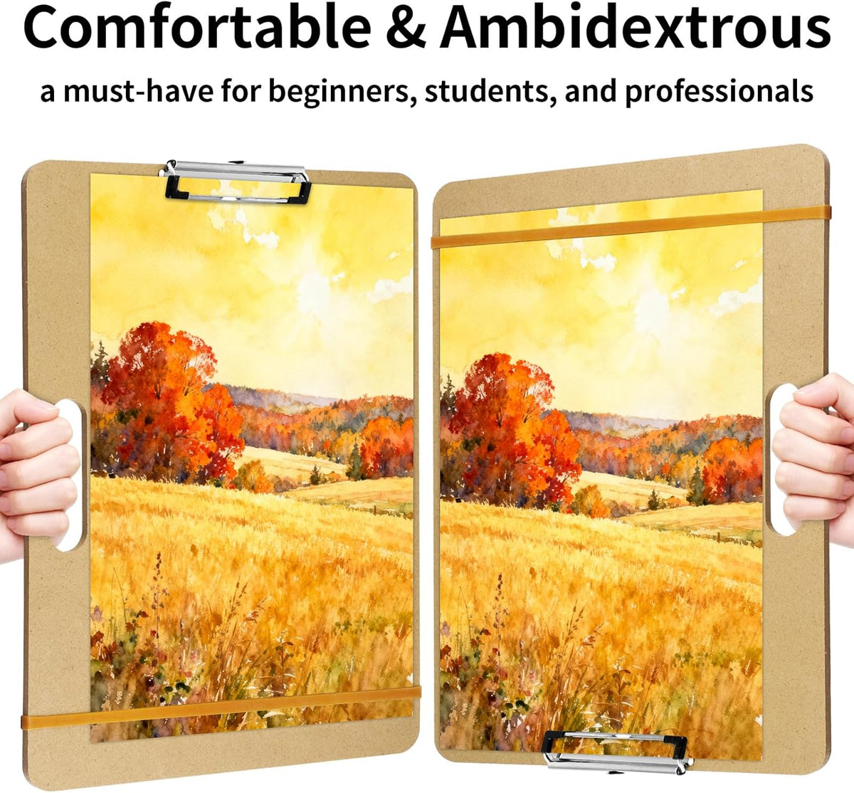 13" x 17" Art Drawing Board with Clip, Watercolor Painting Sketch Pad