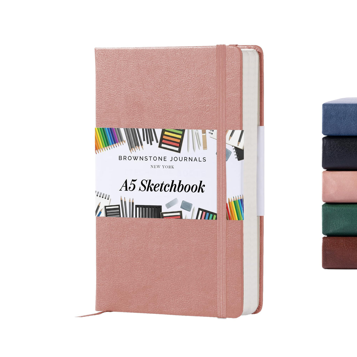 BROWNSTONE JOURNALS A5 Sketch Book Hardcover - 80 Sheets 100 GSM Paper