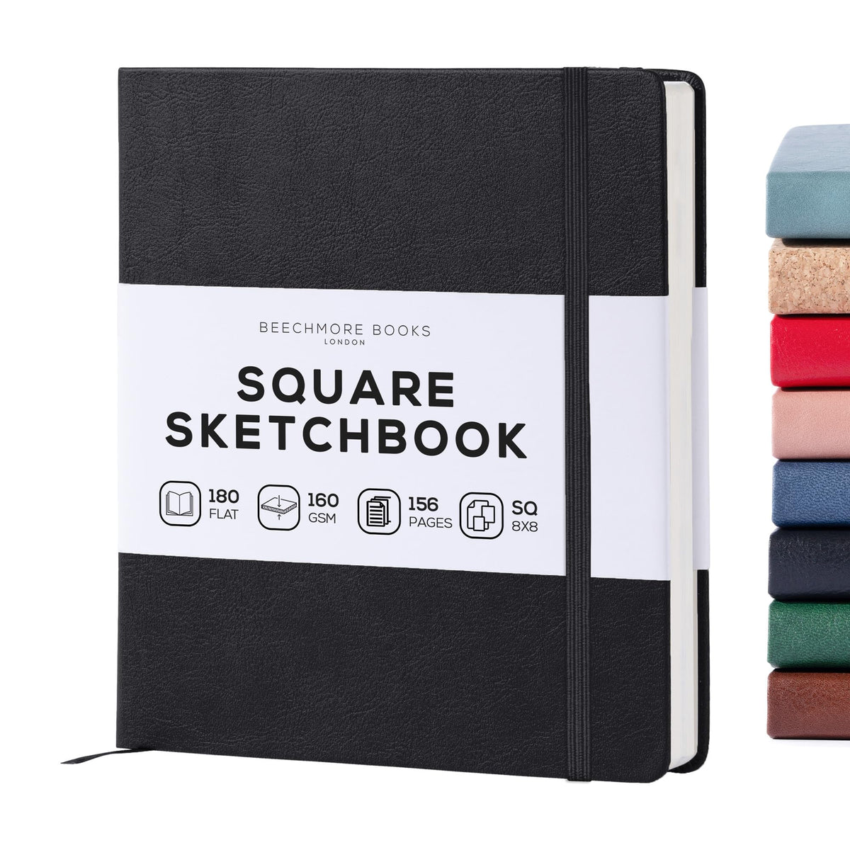 Beechmore Books A5 5.8x8.3 Mixed Media Sketchbook 160 GSM/98LB, Gift Box