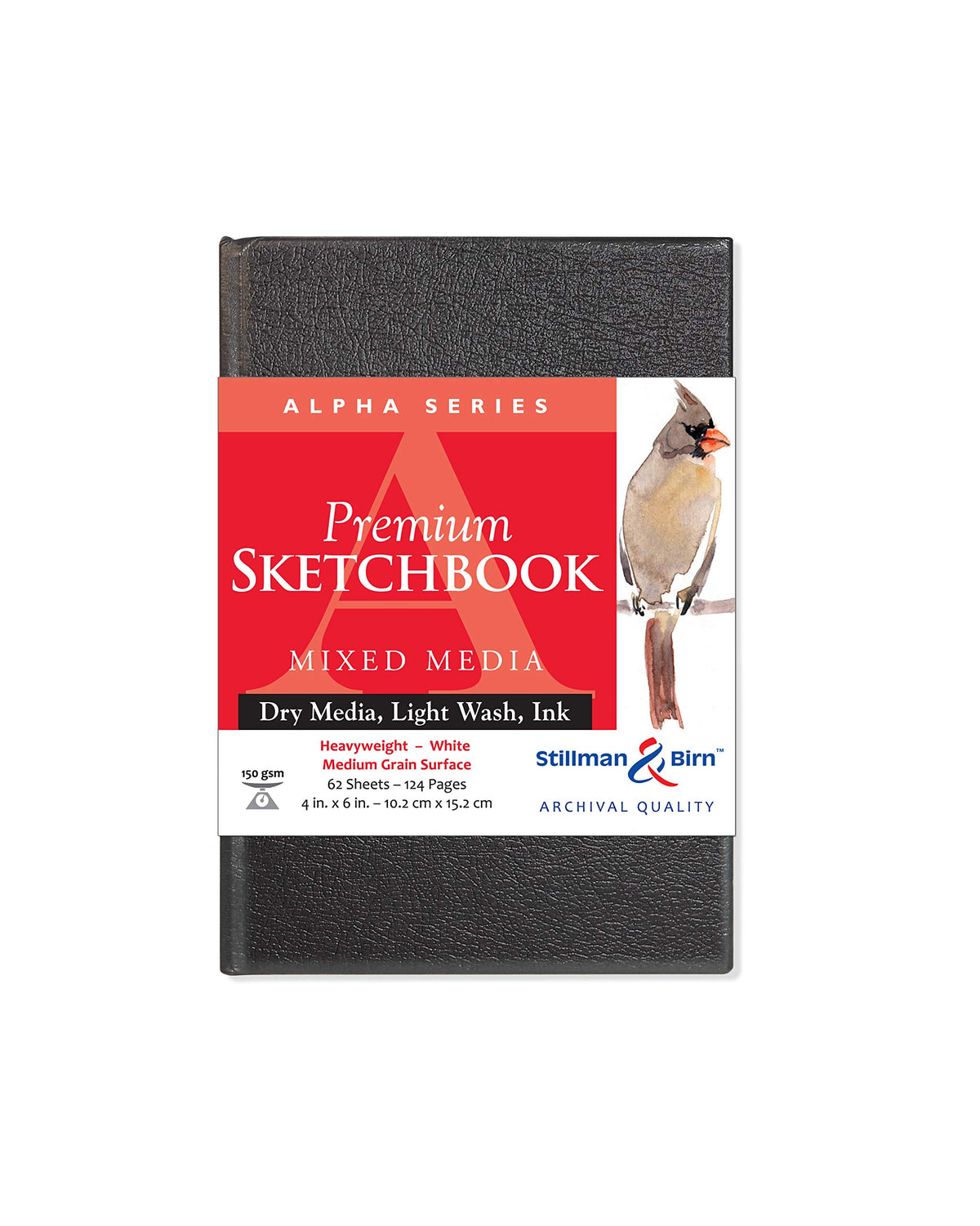 Stillman & Birn Alpha Series Hardbound Sketchbook, A4 (8.25" x 11.75"), 150 GSM (Heavyweight), White Paper, Medium Grain Surface