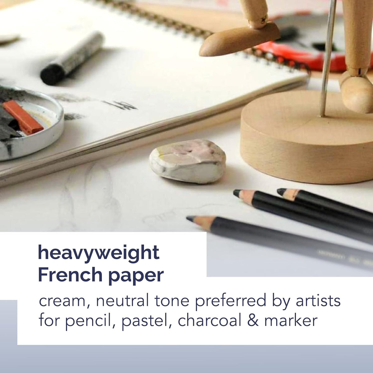 Canson Drawing Paper Art Book, Cream White, 9x12 in