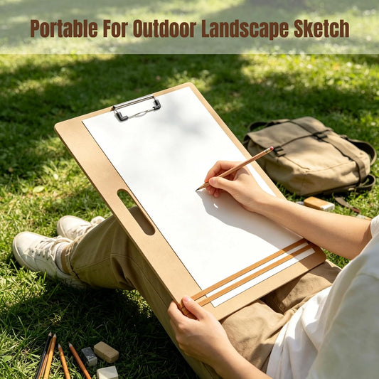 13"x17" Drawing Board with Clip, Rubber Bands and Carry Handle