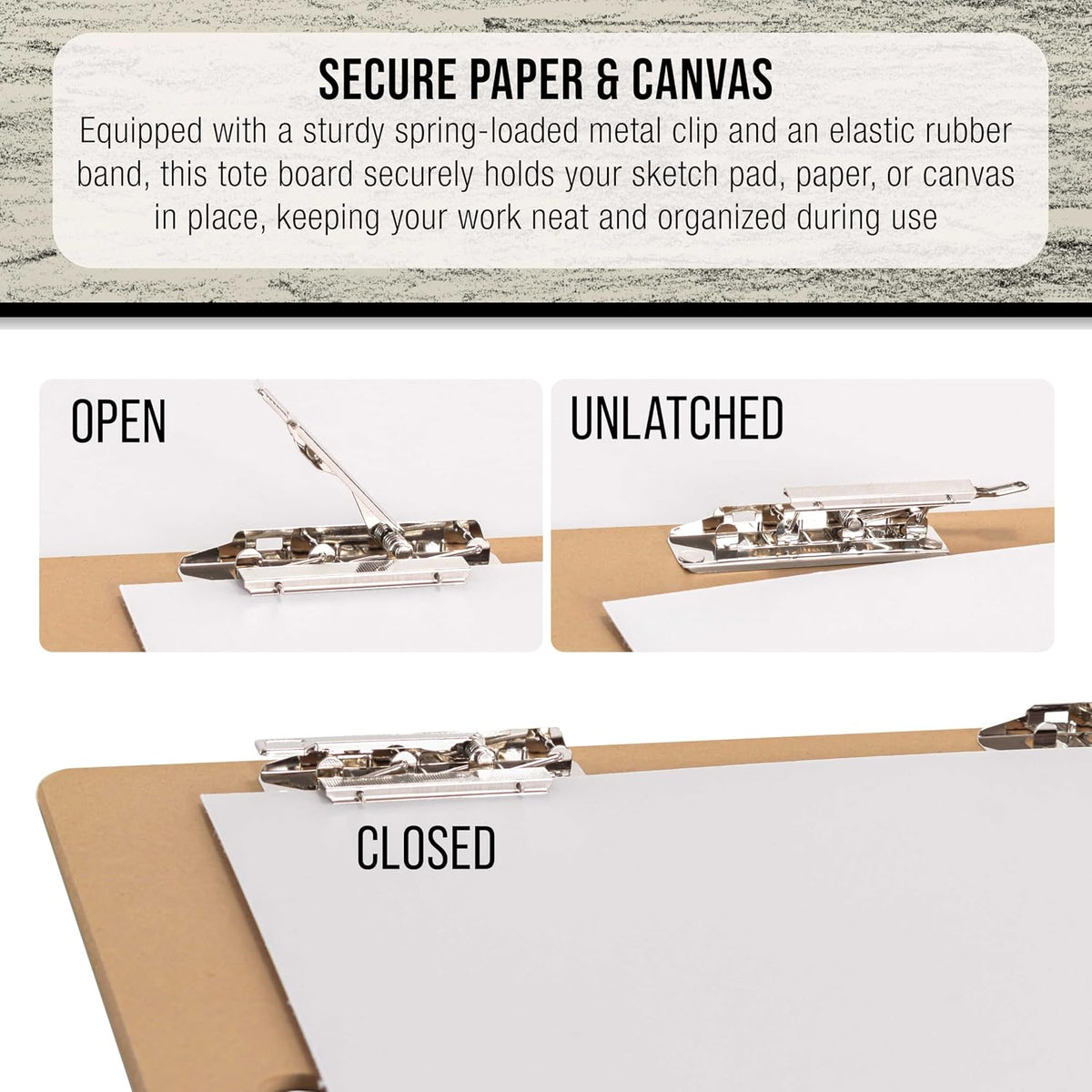 U.S. Art Supply 23" x 26" Artist Sketch Tote Board - Lightweight Hardboard