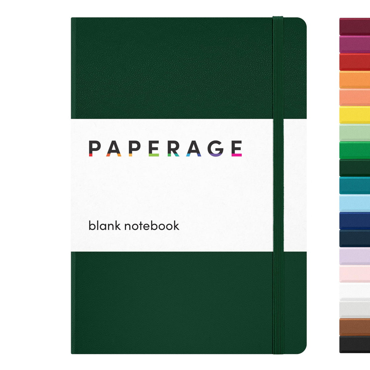 PAPERAGE Blank Journal Notebook, (Red), 160 Pages, Medium 5.6 in x 8 in - 100 GSM Thick Paper – Hardcover Journaling Notebook for Work, School, Note Taking or Sketching