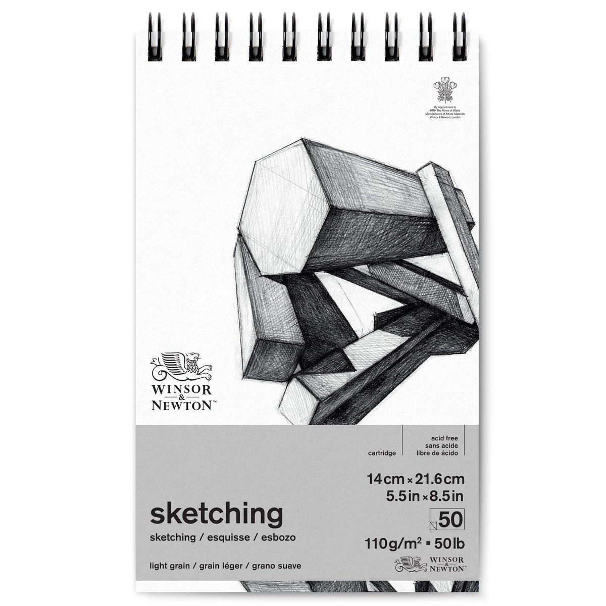 Winsor & Newton Classic Sketching Paper Pad, 14" x 17", 50 Sheets, 110gsm