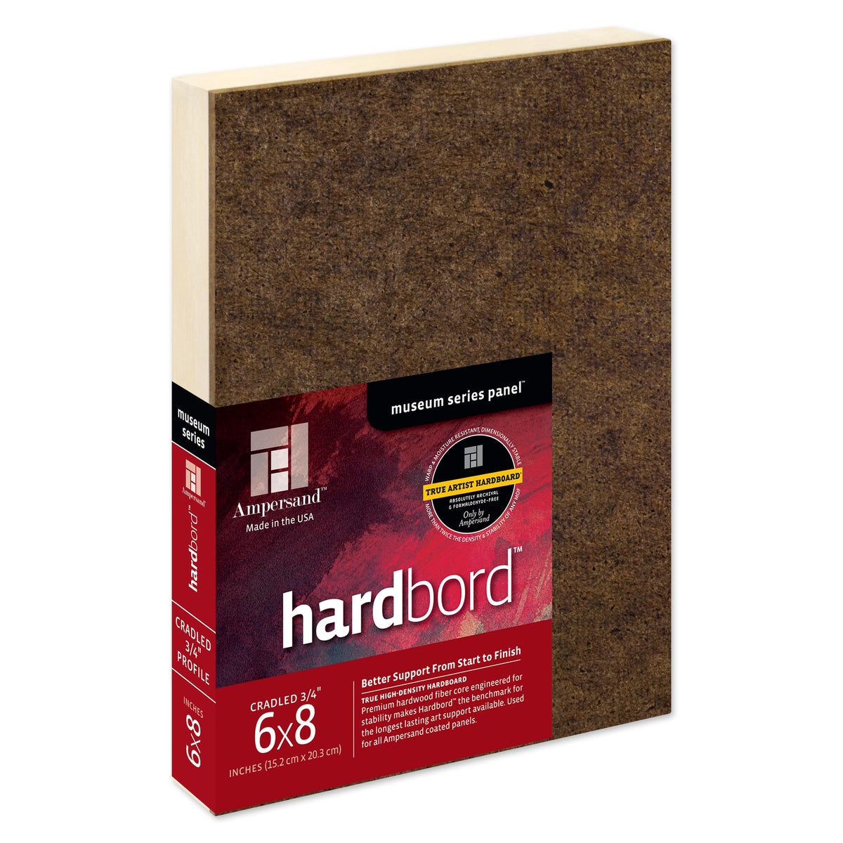 Ampersand Museum Series Hardbord for Painting and Mounting, 1/8 Inch Depth, 12X16 Inch (AMHB12)
