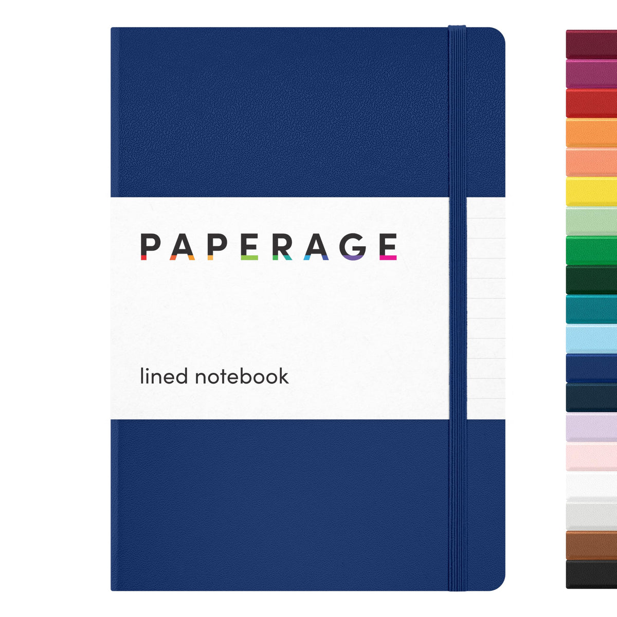 PAPERAGE Blank Journal Notebook, (Red), 160 Pages, Medium 5.6 in x 8 in - 100 GSM Thick Paper – Hardcover Journaling Notebook for Work, School, Note Taking or Sketching